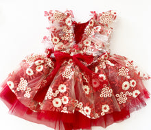 Load image into Gallery viewer, Merry red sitter romper
