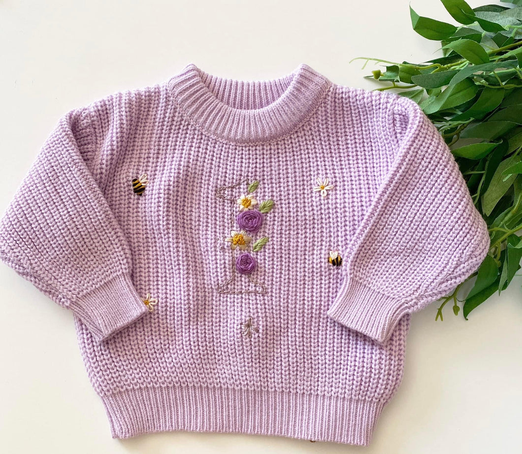 One lavender sitter sweater